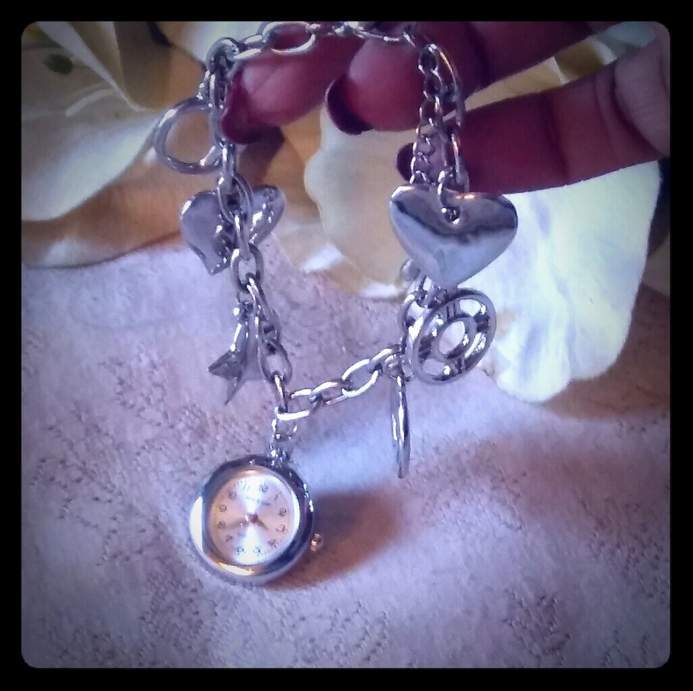 Vintage Cote d'Azur Watch Charm Bracelet